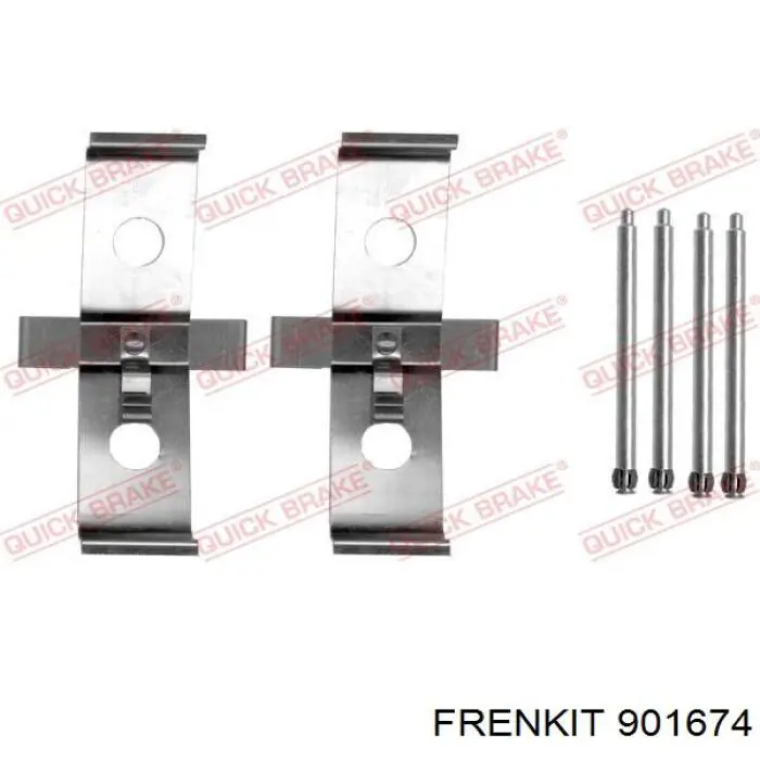 901674 Frenkit Kit de molas de fixação de sapatas de disco dianteiras