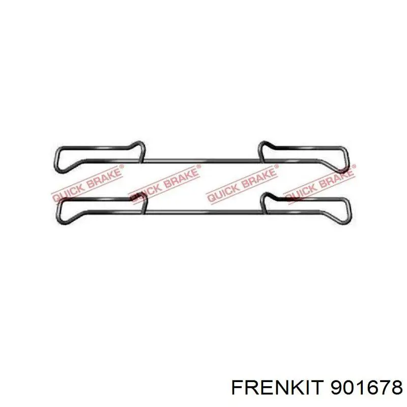 901678 Frenkit Kit de molas de fixação de sapatas de disco dianteiras