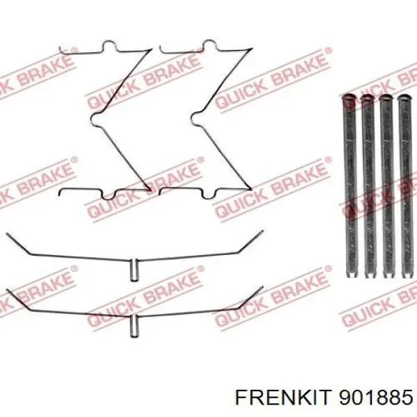 901885 Frenkit Kit de reparação das sapatas do freio