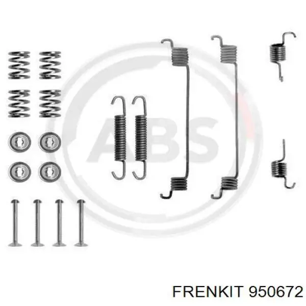 950672 Frenkit Kit de montagem das sapatas traseiras de tambor