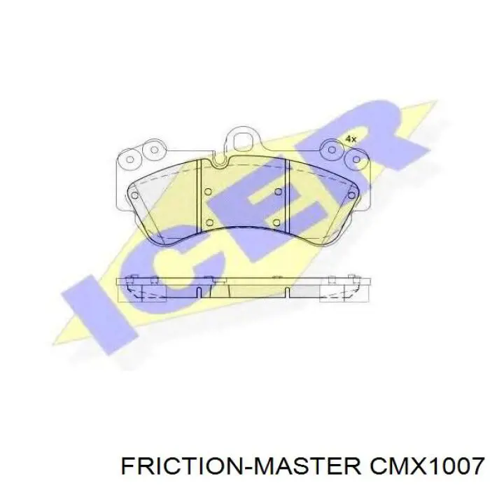 Compre CMX1007 Friction Master Sapatas do freio dianteiras de disco