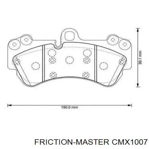 Sapatas do freio dianteiras de disco CMX1007 Friction Master