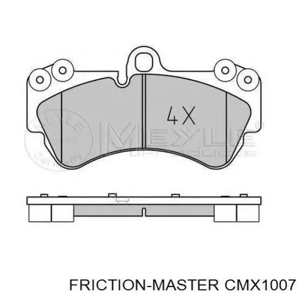 Sapatas do freio dianteiras de disco Friction Master CMX1007