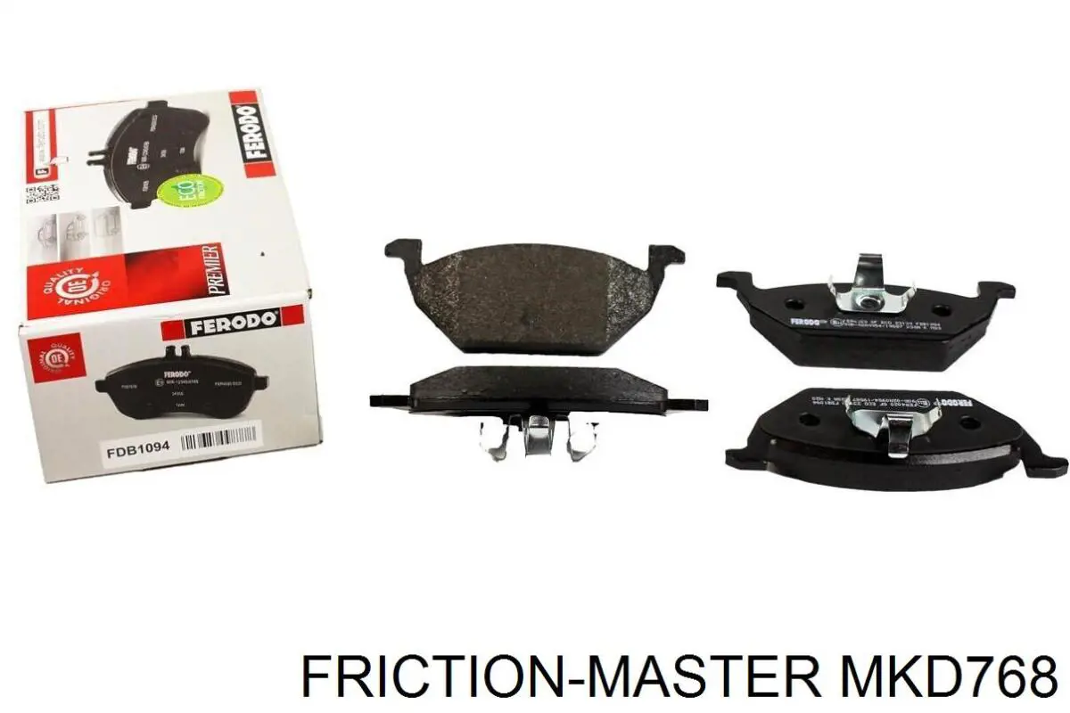 Sapatas do freio dianteiras de disco MKD768 Friction Master