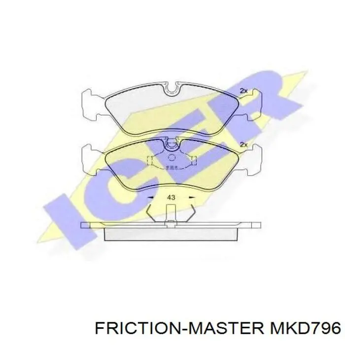 Sapatas do freio dianteiras de disco Friction Master MKD796 preço, a partir de 54,75 USD