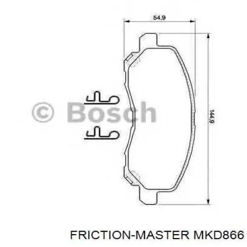 Compre MKD866 Friction Master Sapatas do freio dianteiras de disco