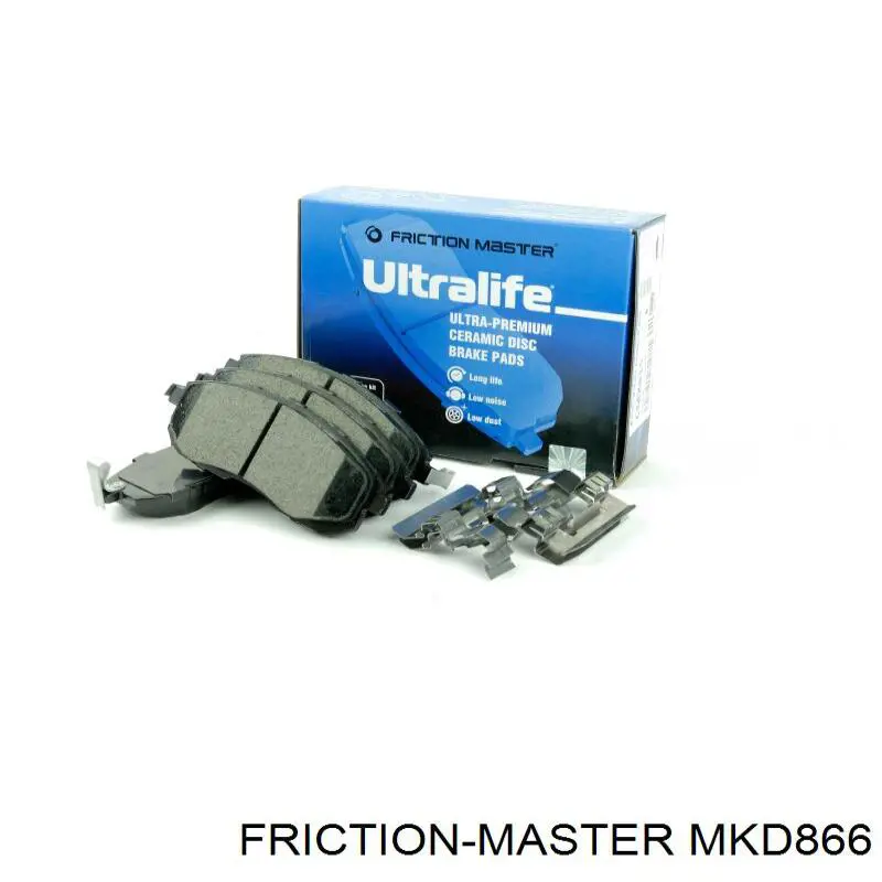 MKD866 Friction Master Sapatas do freio dianteiras de disco