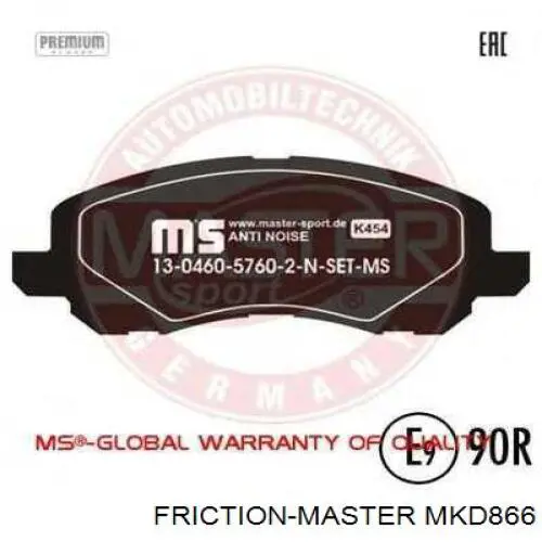 Sapatas do freio dianteiras de disco Friction Master MKD866 preço, a partir de 29,41 USD