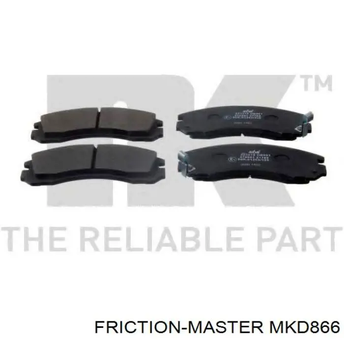Sapatas do freio dianteiras de disco MKD866 Friction Master