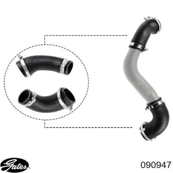 Mangueira (cano derivado) de intercooler Gates 090947 preço, a partir de 13,97 USD