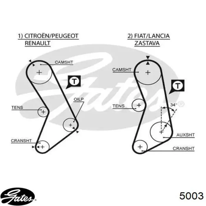 Compre 4176840 Fiat/Alfa/Lancia Correia do mecanismo de distribuição de gás