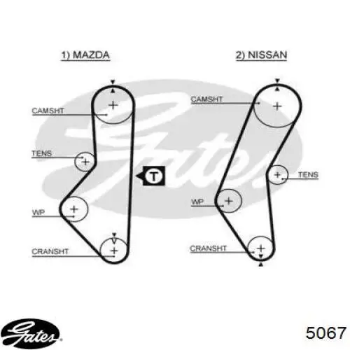 Correia do mecanismo de distribuição de gás Gates 5067 preço, a partir de 17,85 USD