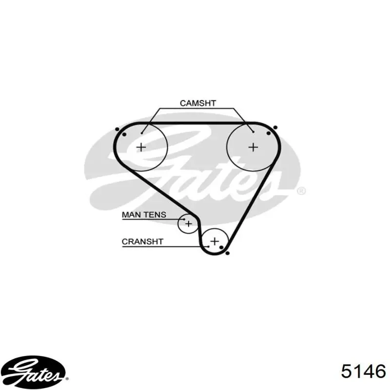 Correia do mecanismo de distribuição de gás CT693 Continental/Siemens