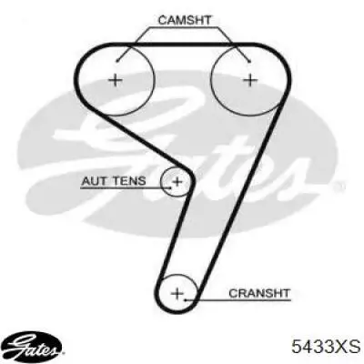 Correia do mecanismo de distribuição de gás Gates 5433XS preço, a partir de 24,26 USD