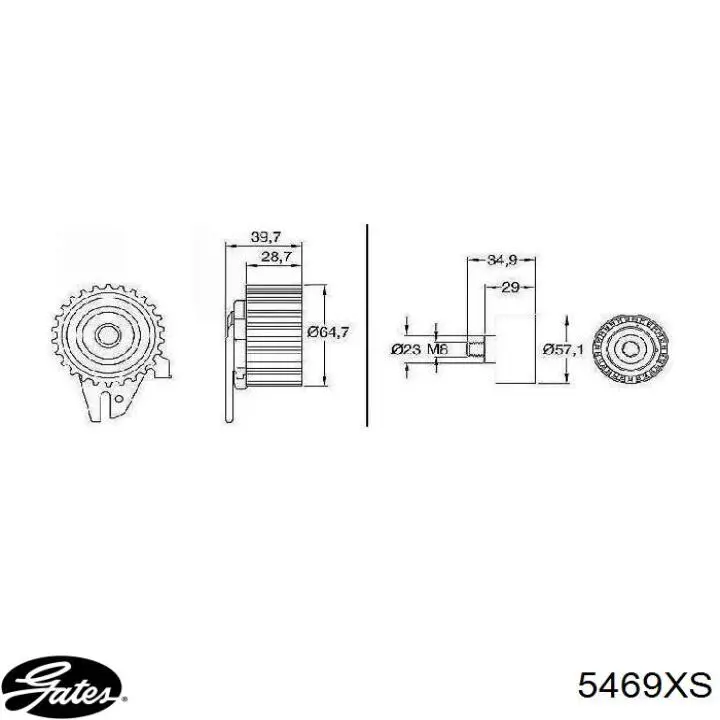 5469XS Gates Correia do mecanismo de distribuição de gás
