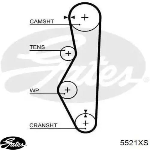 Correia do mecanismo de distribuição de gás Gates 5521XS preço, a partir de 12,30 USD