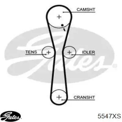 Correia do mecanismo de distribuição de gás Gates 5547XS preço, a partir de 60,74 USD