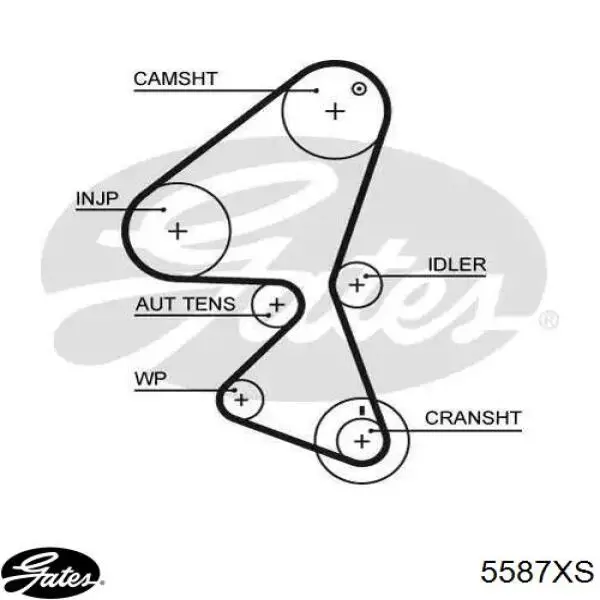 Correia do mecanismo de distribuição de gás Gates 5587XS preço, a partir de 30,26 USD