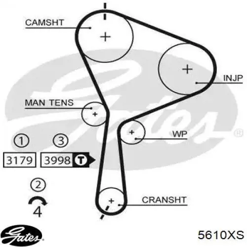 Correia do mecanismo de distribuição de gás Gates 5610XS preço, a partir de 58,15 USD