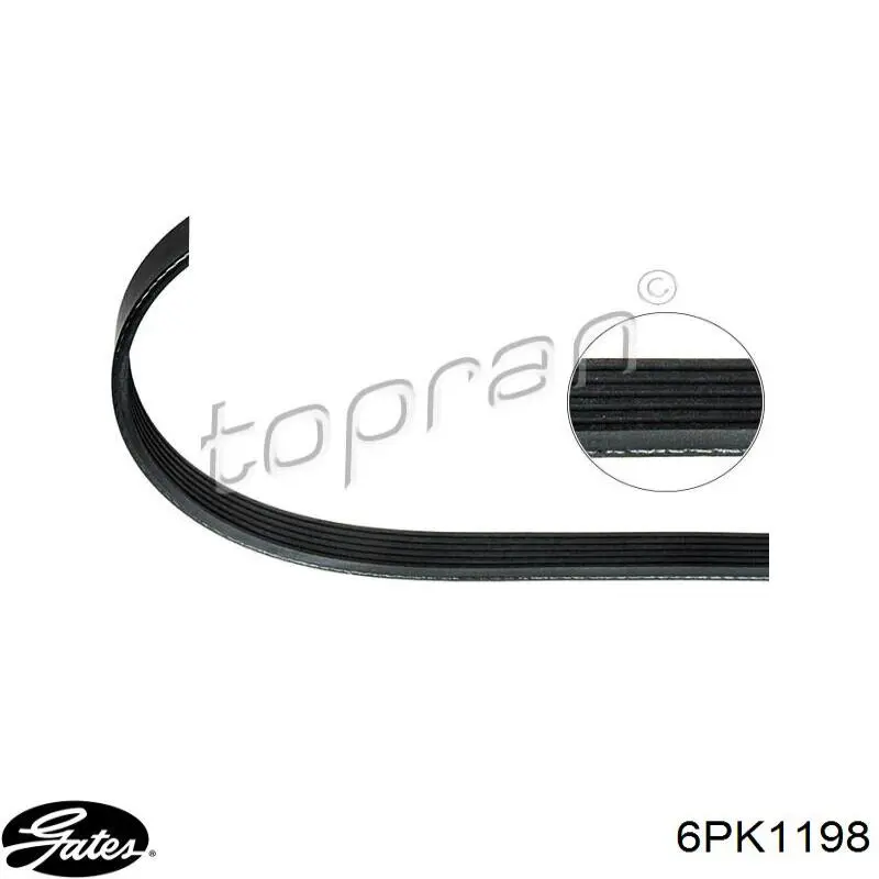 Correia dos conjuntos de transmissão Gates 6PK1198 preço, a partir de 11,94 USD