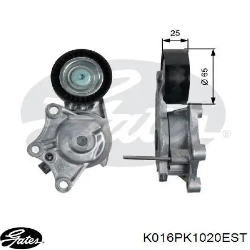 K016PK1020EST Gates Correia dos conjuntos de transmissão, kit
