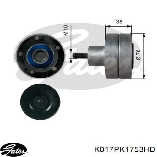 Correia dos conjuntos de transmissão, kit Gates K017PK1753HD preço, a partir de 129,28 USD