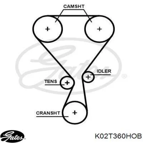 1654516180 Peugeot/Citroen Correia do mecanismo de distribuição de gás, kit