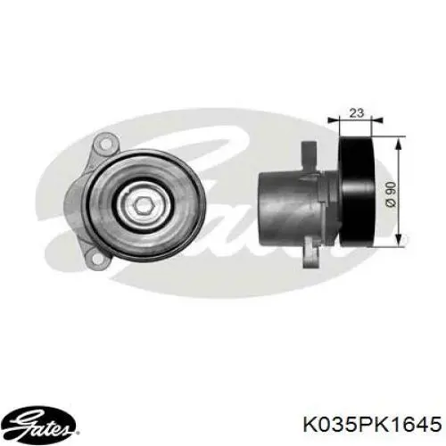 Correia dos conjuntos de transmissão, kit Gates K035PK1645 preço, a partir de 114,65 USD