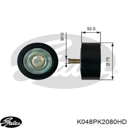 Correia dos conjuntos de transmissão, kit Gates K048PK2080HD preço, a partir de 212,45 USD