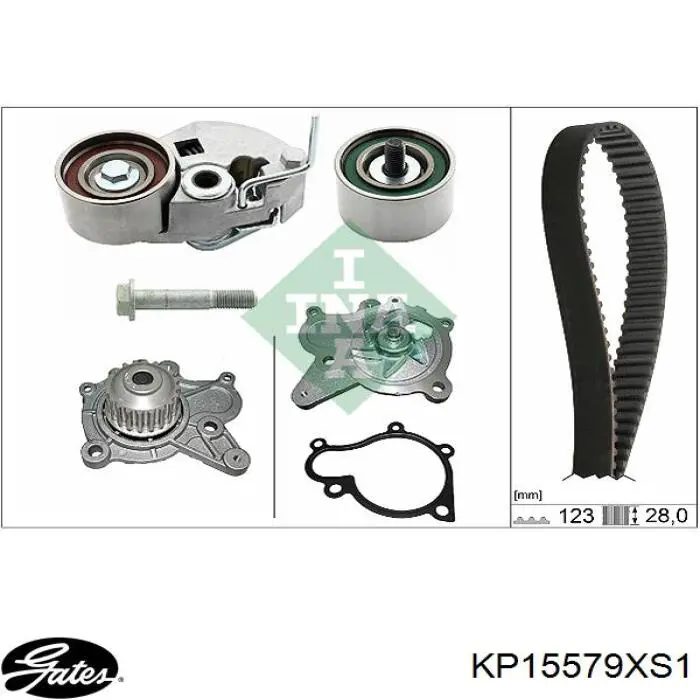 Correia do mecanismo de distribuição de gás, kit Gates KP15579XS1 preço, a partir de 136,22 USD