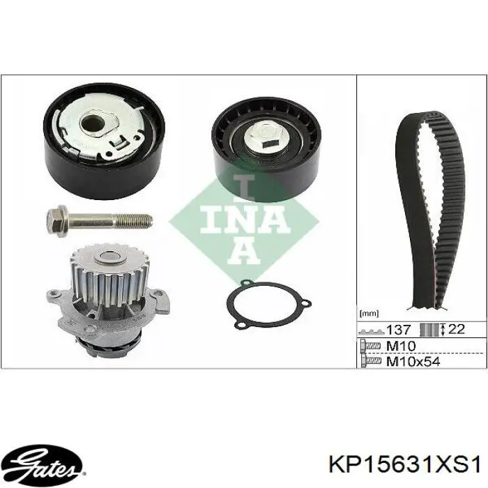 Correia do mecanismo de distribuição de gás, kit Gates KP15631XS1 preço, a partir de 153,57 USD