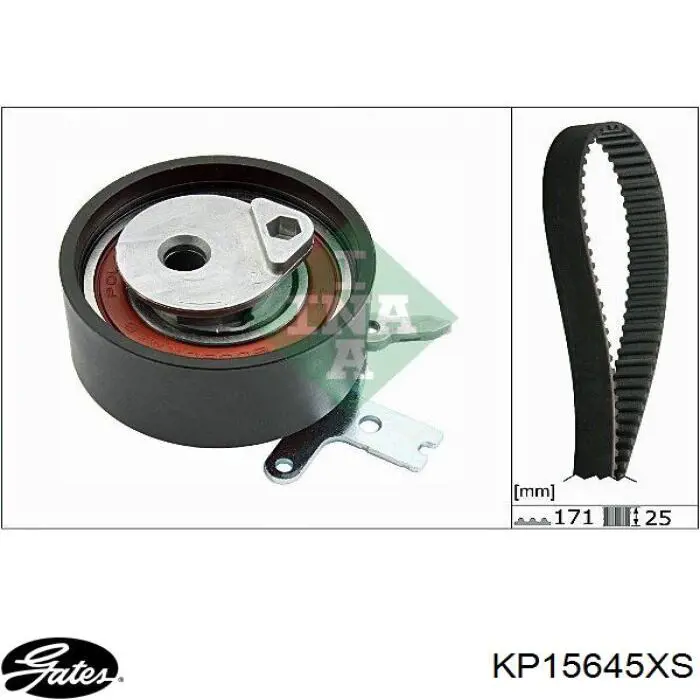 Correia do mecanismo de distribuição de gás, kit Gates KP15645XS preço, a partir de 213,62 USD