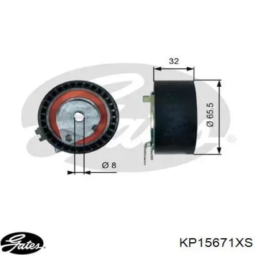 KP15671XS Gates Correia do mecanismo de distribuição de gás, kit