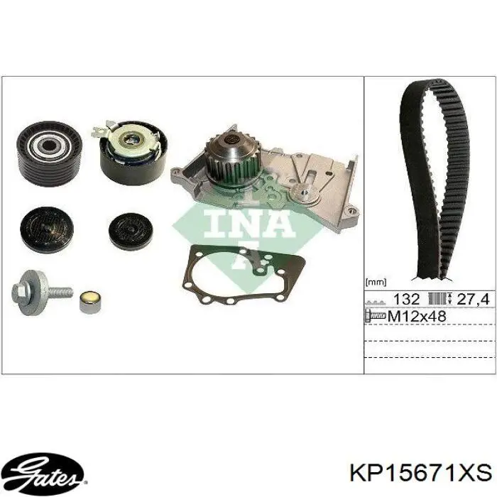 Compre KP15671XS Gates Correia do mecanismo de distribuição de gás, kit
