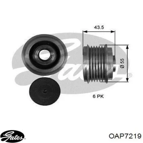 Polia do gerador Gates OAP7219 preço, a partir de 75,13 USD