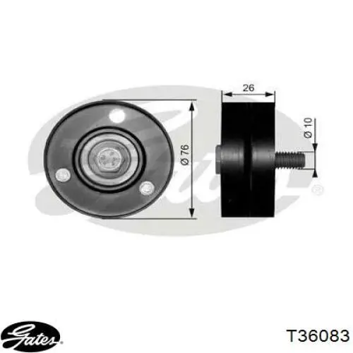 Rolo parasita da correia de transmissão MPQ0026 Magneti Marelli