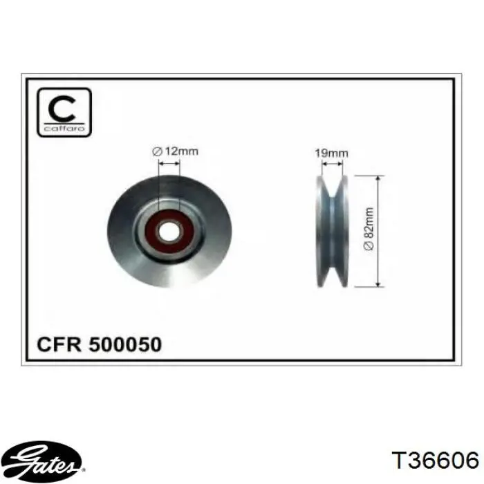 Compre T36606 Gates Rolo de reguladora de tensão da correia de transmissão