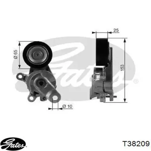 Reguladora de tensão da correia de transmissão Gates T38209 preço, a partir de 44,48 USD
