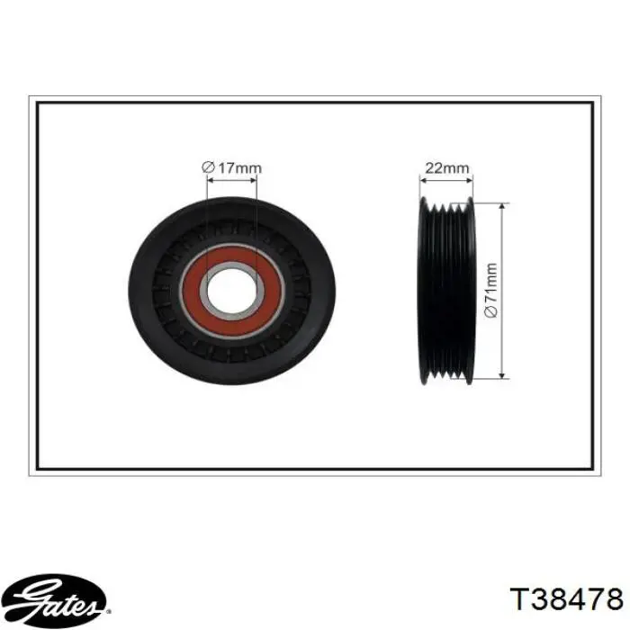 Rolo de reguladora de tensão da correia de transmissão Gates T38478 preço, a partir de 24,94 USD