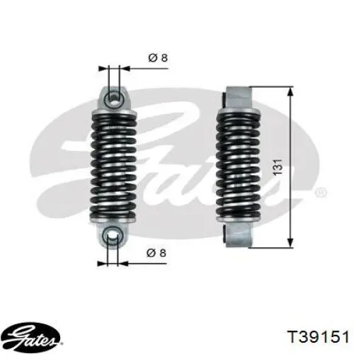 Amortecedor de reguladora de tensão da correia de transmissão Gates T39151 preço, a partir de 57,71 USD
