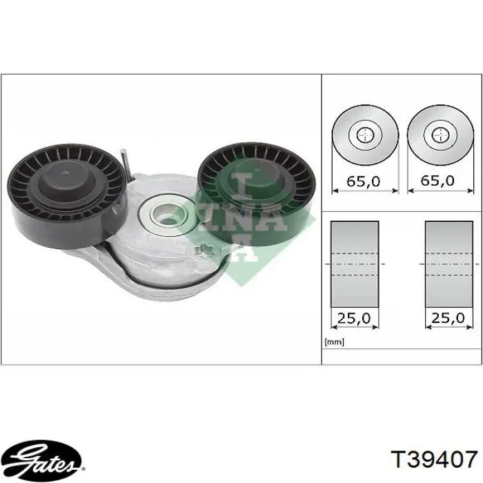 Reguladora de tensão da correia de transmissão GX736B248AA Land Rover