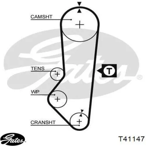 Compre T41147 Gates Rolo de reguladora de tensão da correia do mecanismo de distribuição de gás