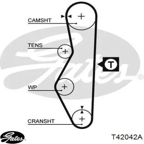 Compre T42042A Gates Rolo de reguladora de tensão da correia do mecanismo de distribuição de gás