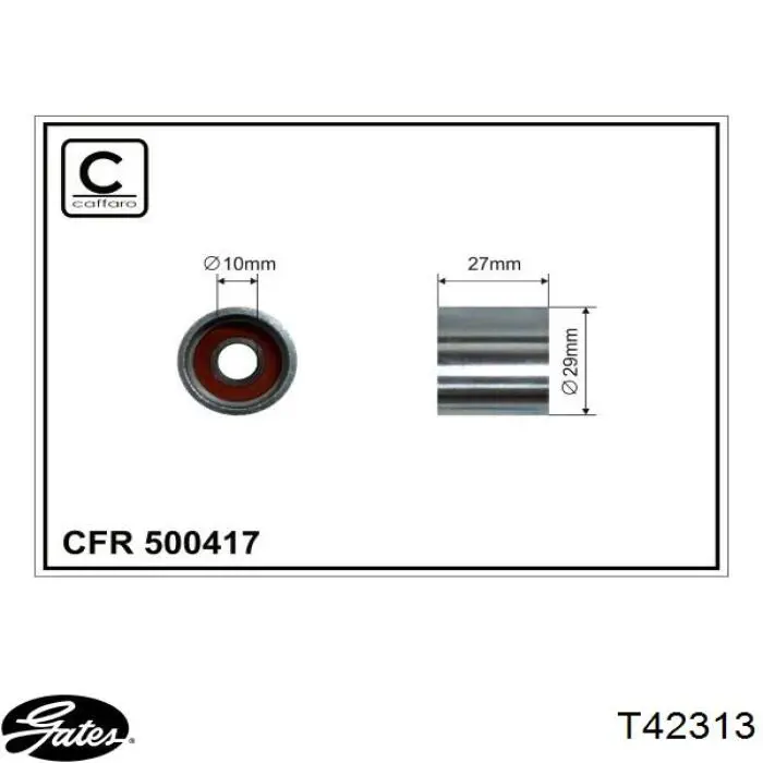 Rolo parasita da correia do mecanismo de distribuição de gás Gates T42313 preço, a partir de 29,46 USD