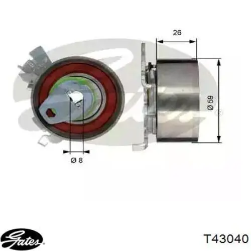 Rolo de reguladora de tensão da correia do mecanismo de distribuição de gás Opel 0055306 preço, a partir de 35,99 USD