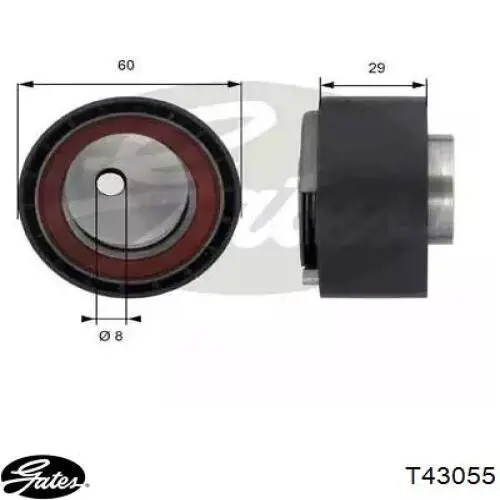 Rolo de reguladora de tensão da correia do mecanismo de distribuição de gás 4892695AB Chrysler