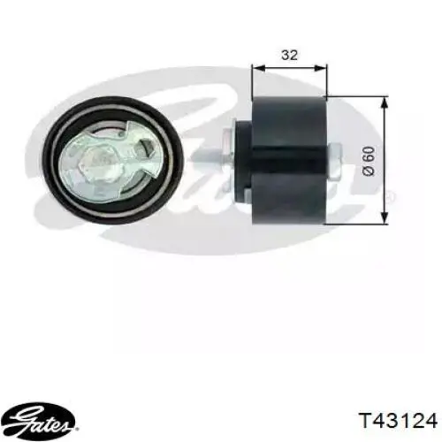 Rolo de reguladora de tensão da correia do mecanismo de distribuição de gás Gates T43124 preço, a partir de 40,25 USD