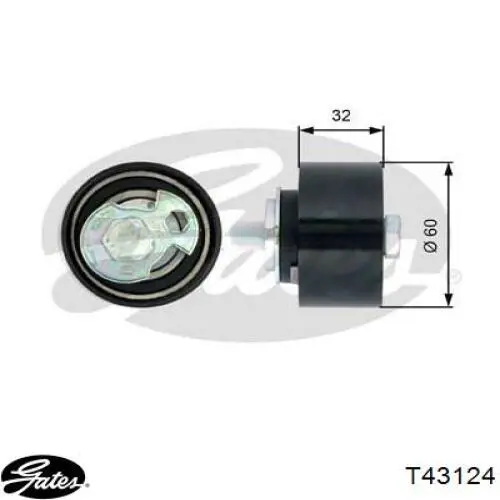 Compre T43124 Gates Rolo de reguladora de tensão da correia do mecanismo de distribuição de gás