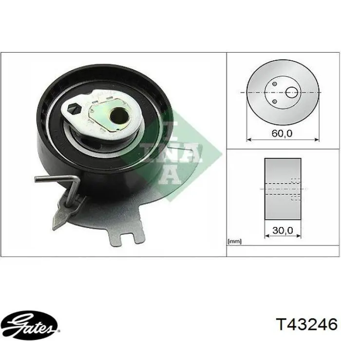 Rolo de reguladora de tensão da correia do mecanismo de distribuição de gás Peugeot/Citroen 1609090980 preço, a partir de 34,43 USD