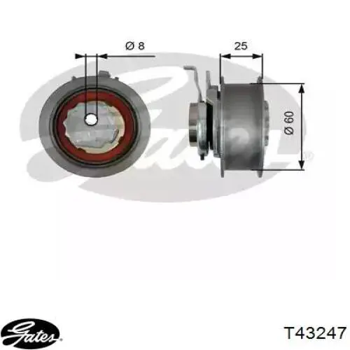 Rolo de reguladora de tensão da correia do mecanismo de distribuição de gás Metalcaucho 06289 preço, a partir de 5,55 USD